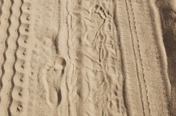 stock image Footprints in the sand.