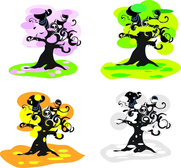 Les arbres de Seson — Image vectorielle