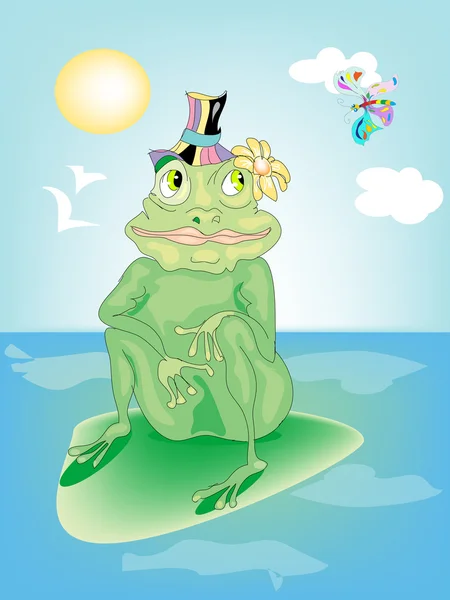 Голодна жаба — стоковий вектор