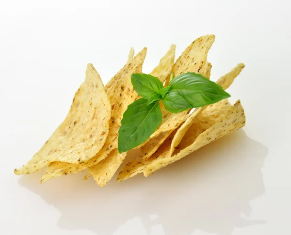 Kukuřičnými tortilla chipsy — Stock fotografie
