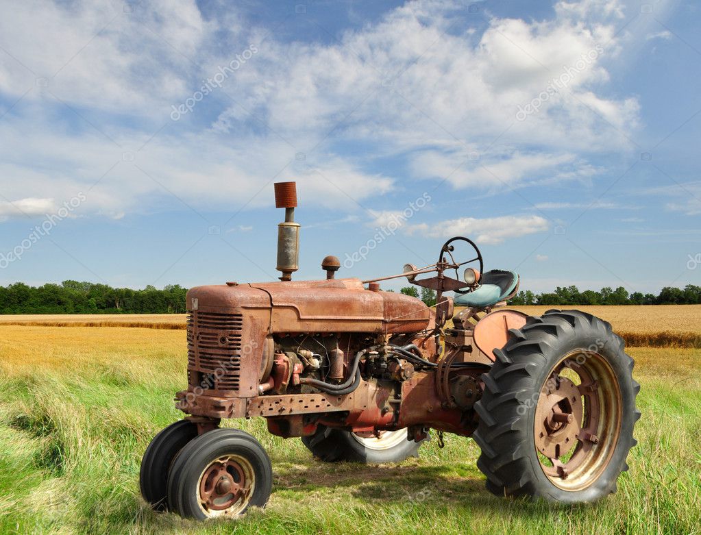 Vintage Tractor|Green|Digital Print