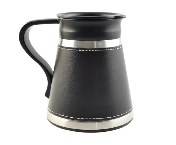 Black travel coffee mug — Stock Photo, Image