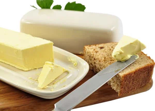 Butter und Brot — Stockfoto