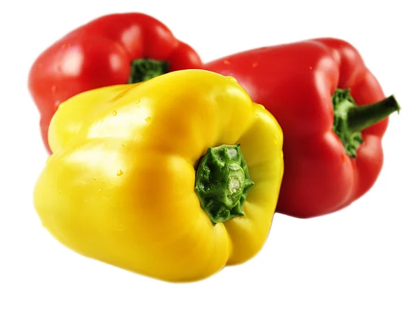 Röda och gula söta peper — Stockfoto