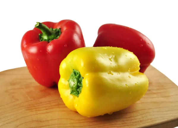 Röda och gula söta peper — Stockfoto