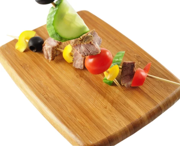 Steak de boeuf frais aux légumes — Photo