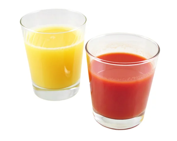Tomate y zumo de naranja — Foto de Stock