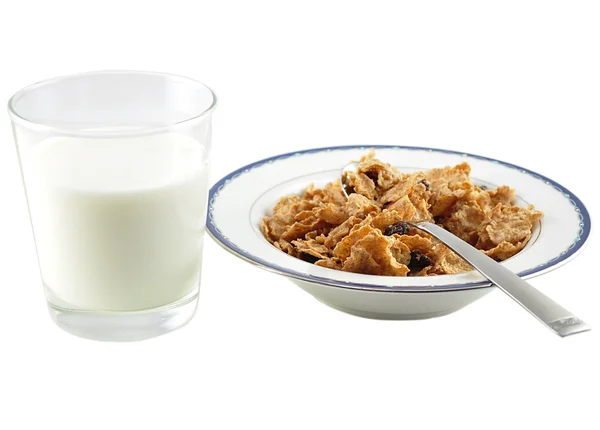 Зернові й молока — стокове фото