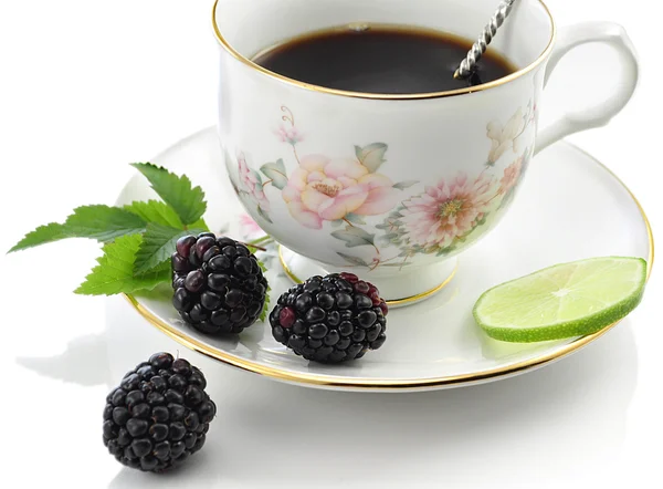 stock image Tea and berries