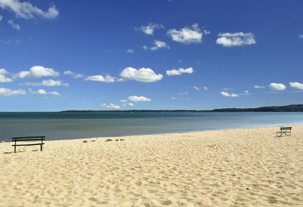 Michiganské jezero pláž — Stock fotografie