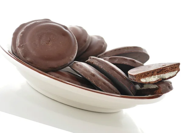 Popletal čokoládové cookies — Stock fotografie