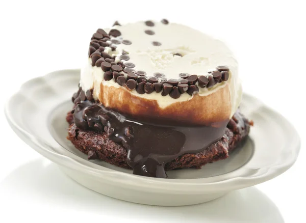 Φοντάν brownie με παγωτό — Φωτογραφία Αρχείου