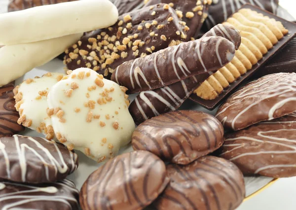 Çeşitli çikolatalı kurabiye — Stok fotoğraf