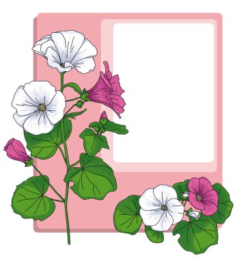 Frame with flowers clipart