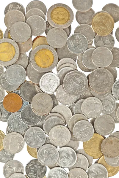 Münzen thailändischer Baht Hintergrund — Stockfoto