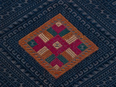 geleneksel Tay el yapımı kumaş dokusu arka plan