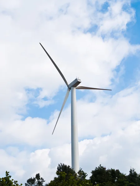 Za turbiny wiatrowej — Zdjęcie stockowe