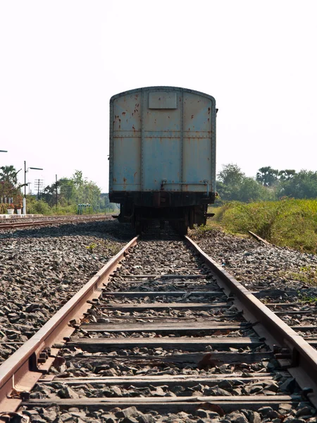 Eisenbahnstrecke und Schreckgespenst — Stockfoto