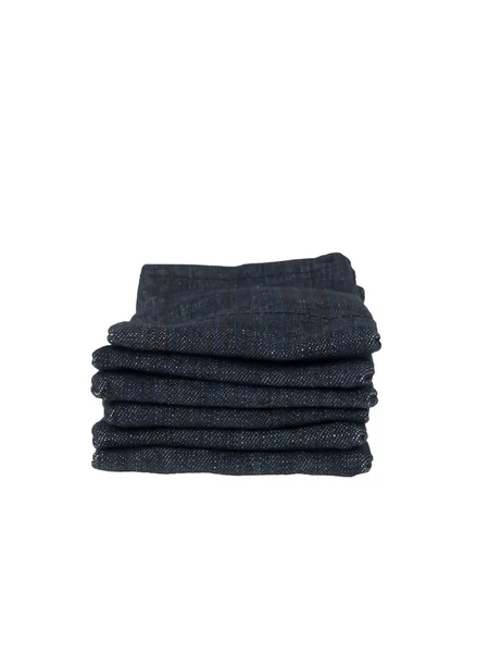 Conjunto de jeans aislados sobre fondo blanco —  Fotos de Stock