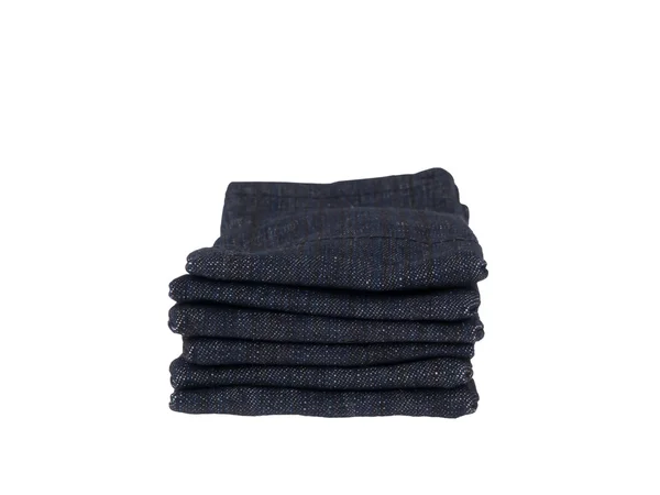 Set di jeans isolati su sfondo bianco — Foto Stock