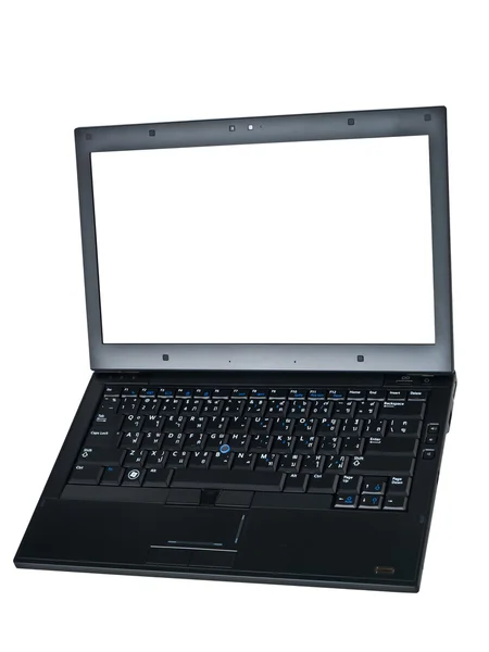 Laptop mit weißem Bildschirm — Stockfoto