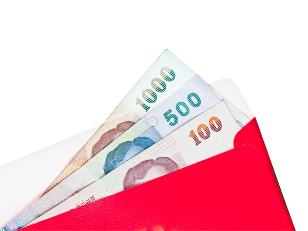 Czerwoną kopertę z pieniędzmi — Zdjęcie stockowe