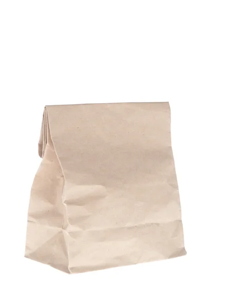 Papírové tašky na bílém pozadí — Stock fotografie