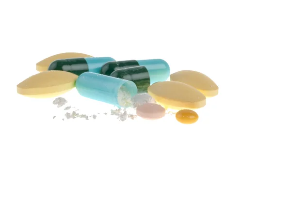 stock image Colorful tablets with capsules