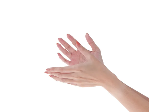 Ženské ruce tleskají — Stock fotografie