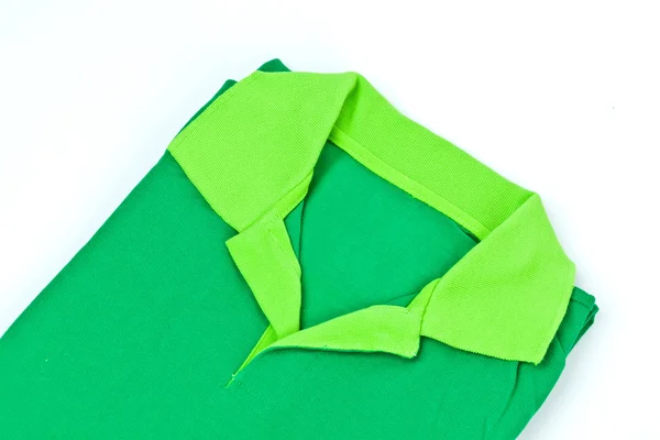 Green men shirt isolated on white background — Stock Photo, Image