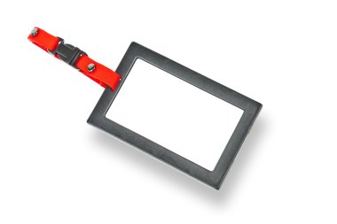 Tag, Blank badge with black frame clipart