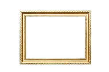 Isolated picture photo with gold frame clipart