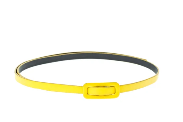Cintura gialla colorata su sfondo bianco — Foto Stock