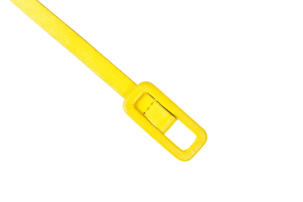 Colorful yellow belt on white background — Stock Photo, Image