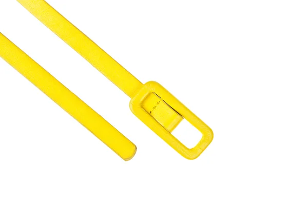 Cinto amarelo colorido no fundo branco — Fotografia de Stock