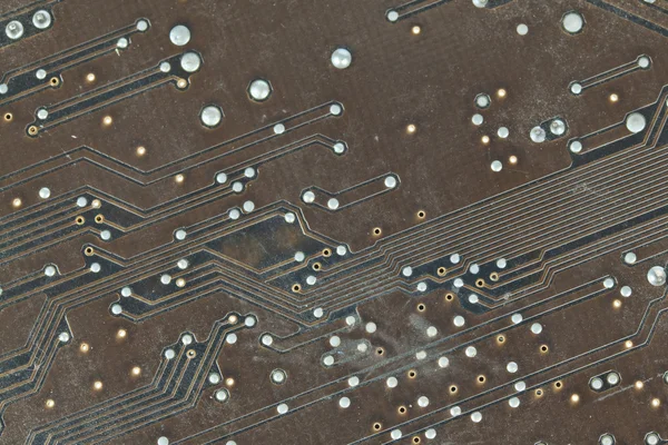 Tištěné desce s elektronickými komponenty makro backg — ストック写真