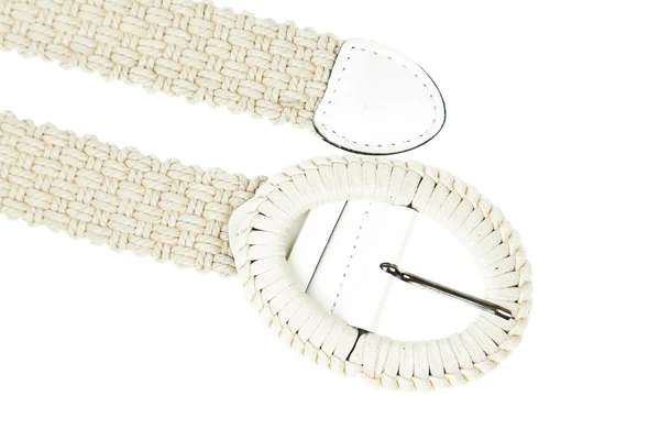 Cinturón blanco colorido sobre fondo blanco — Foto de Stock