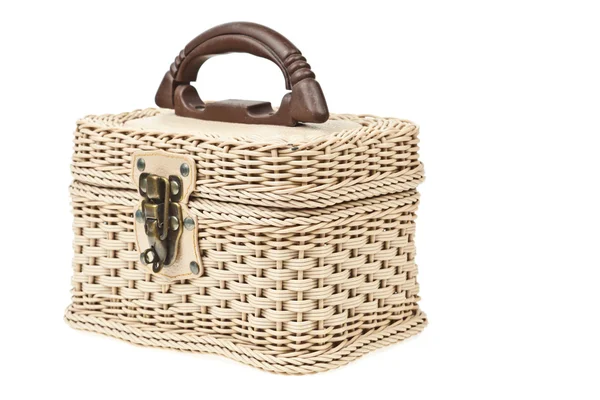 Basket, plastic wicker with protector — Stock Photo, Image