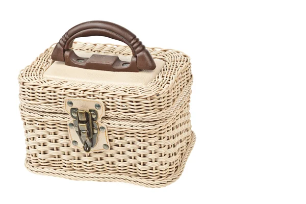 Basket, plastic wicker with protector — Stock Photo, Image