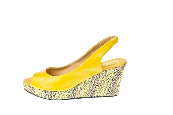 Sapatos amarelos, Plataforma para Mulheres — Fotografia de Stock