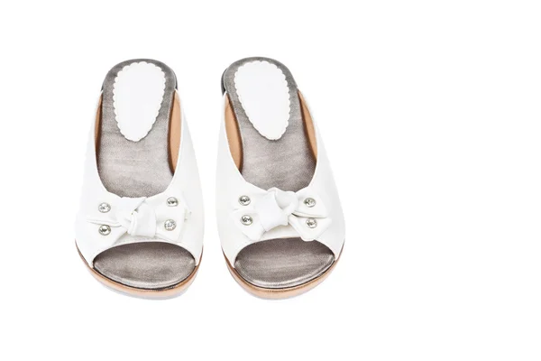 Bílé boty, platforma pro ženy — Stock fotografie