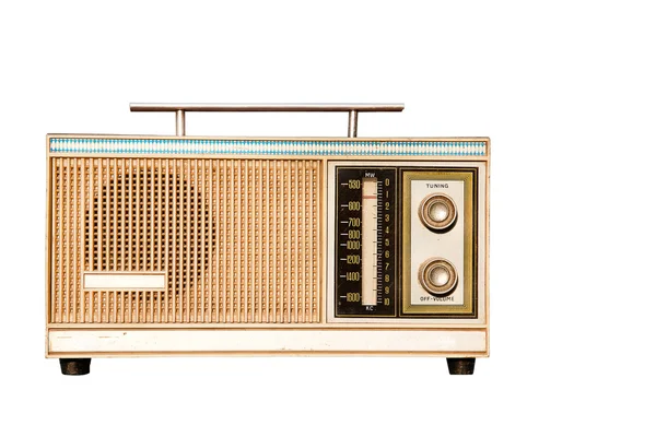 Altes Radio isoliert auf weißem Hintergrund — Stockfoto