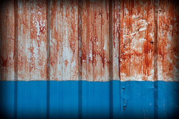 Muster der rustikalen Zinkzaun Farbe — Stockfoto
