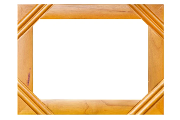 Isolated wood picture photo frame — Stock Photo, Image