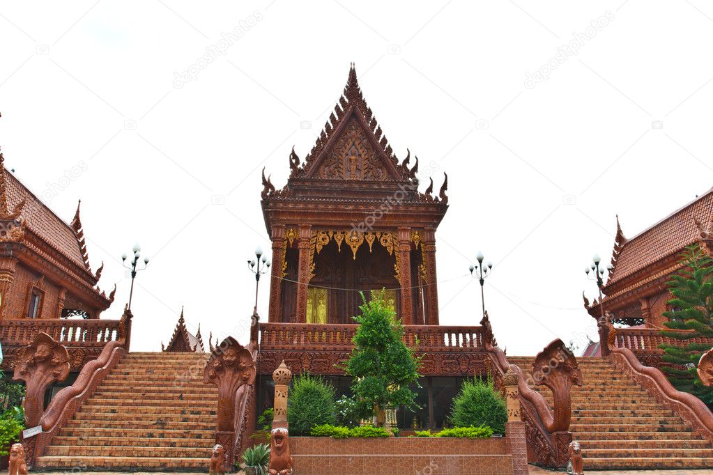 Ancient Thai temple, made from glazed tile
