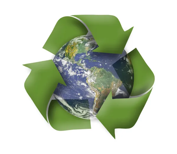 Recyclingkonzept für grüne Erde — Stockfoto