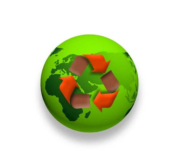 Grön jord återvinning koncept — Stockfoto