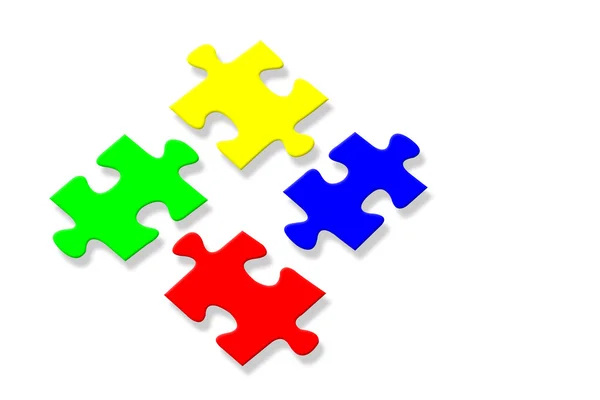 Colorful jigsaw puzzle background — Stock Photo, Image