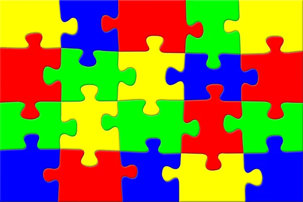 Puzzle coloré fond de puzzle — Photo