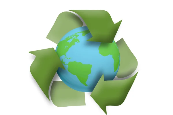 Concepto de reciclaje de tierra verde —  Fotos de Stock